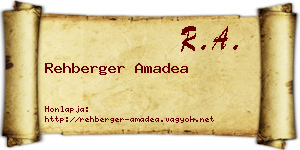 Rehberger Amadea névjegykártya