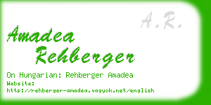 amadea rehberger business card